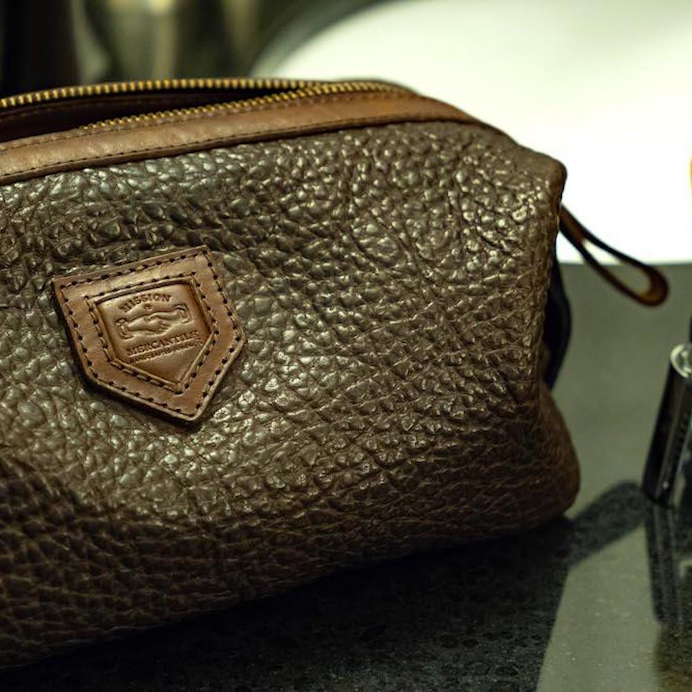 Theodore Leather Toiletry Wash Bag-Bags > Toiletry Bag > Leather-Espresso-Mission Mercantile Leather Goods