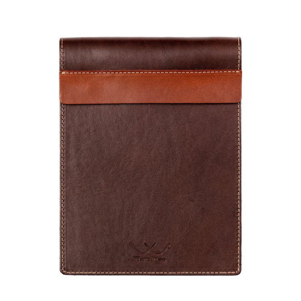 Campaign Leather Notepad with Refill-Accessories > Office & Tech > Leather-Smoke and Chestnut-Mission Mercantile Leather Goods