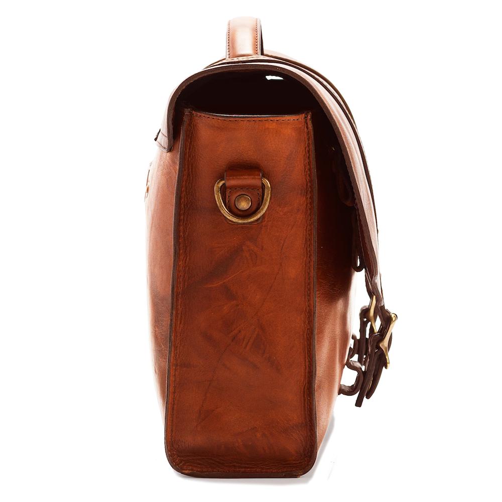 No. 635 Leather Tote Briefcase, Hickory