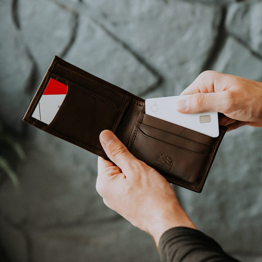 Benjamin Leather Bifold Wallet Accessories > Wallet > Leather Walnut Mission Mercantile Leather Goods