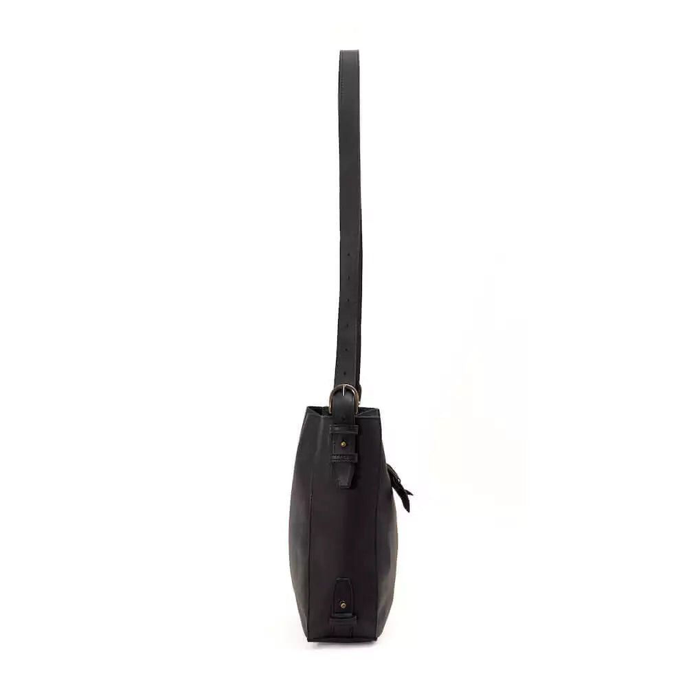 Ellington Leather Hobo Bag > Handbag > Leather-Onyx-Mission Mercantile Leather Goods