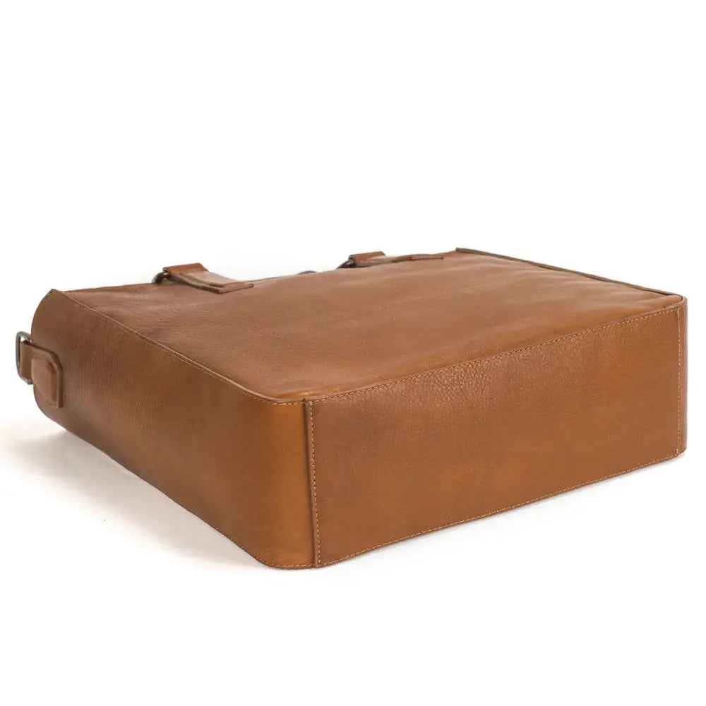 Ellington Leather Market Tote w/ Zippered Pouch-Bags > Handbag > Leather-Maple-Mission Mercantile Leather Goods