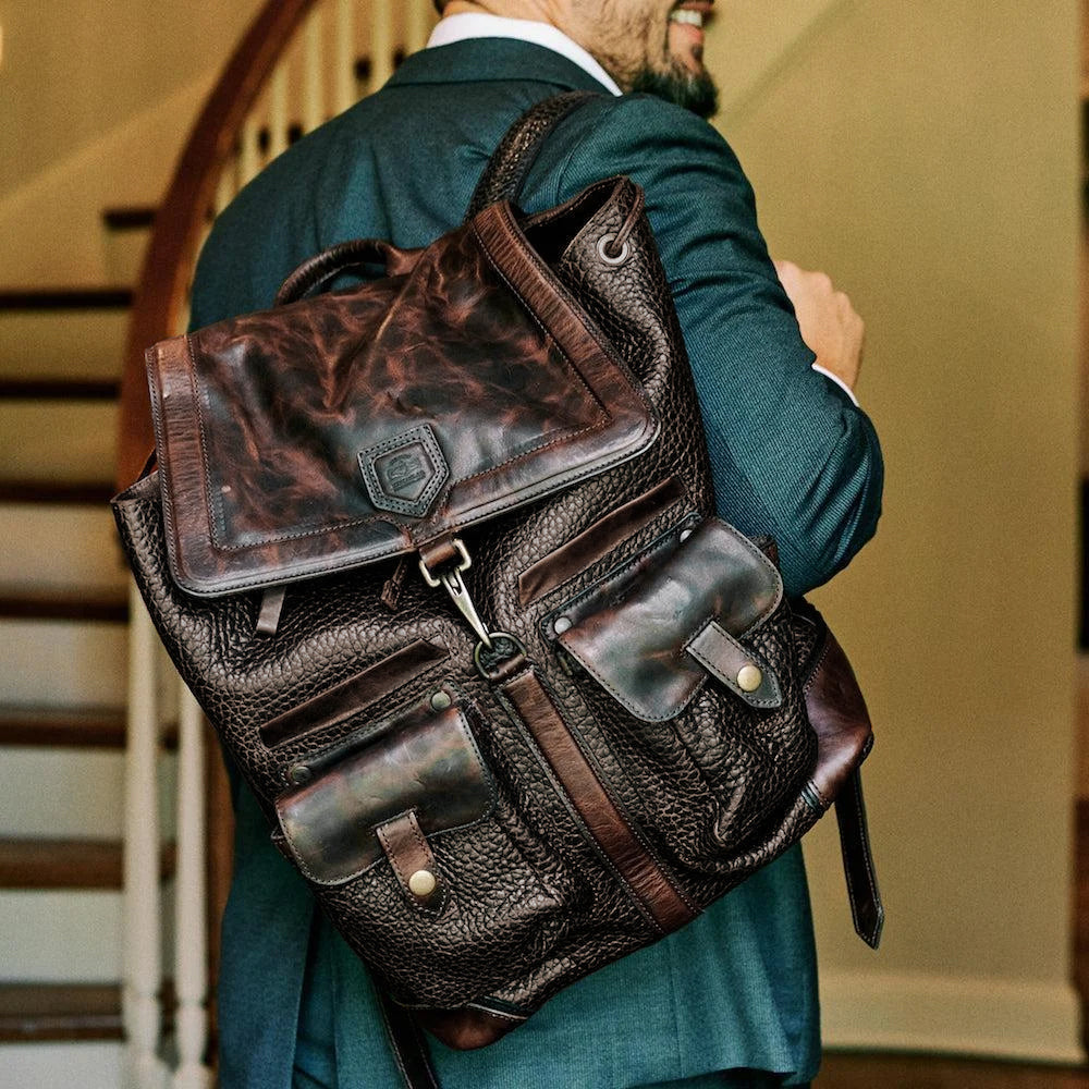 backpack genuine leather The Standard High Quality Handmade Leather Backpack Bag Rucksack