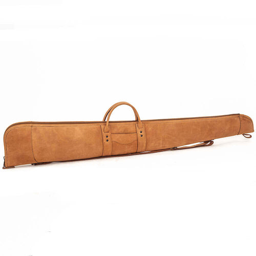 Double Leather Shotgun Case with Flap, Buckle, and Zip Double Leather Shotgun Case with Flap, Buckle, and Zip
