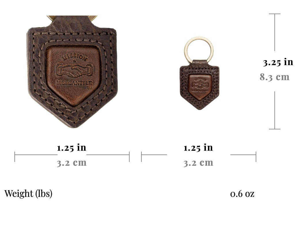 Theodore Leather Keyring - Durable, | Mission Mercantile Leather Goods