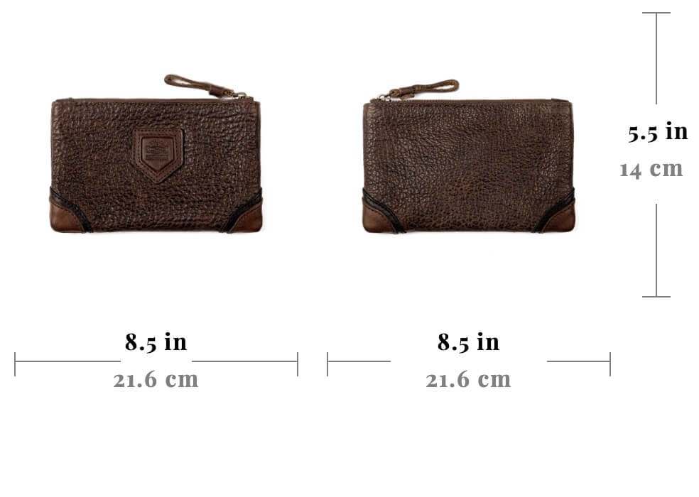 Theodore Leather Zippered Pouch for | Mission Mercantile Leather Goods