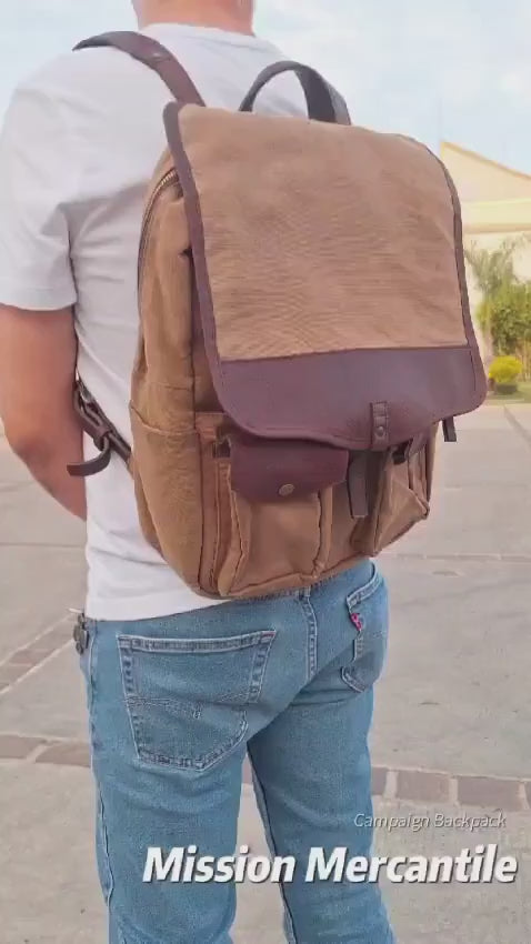 Campaign Waxed Canvas Backpack for