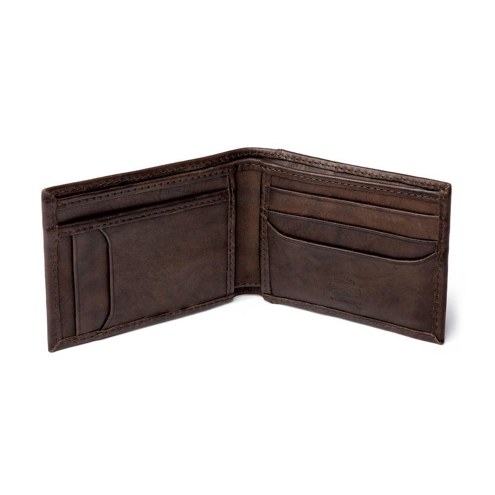 Benjamin Leather Bifold Wallet Accessories > Wallet > Leather Walnut Mission Mercantile Leather Goods