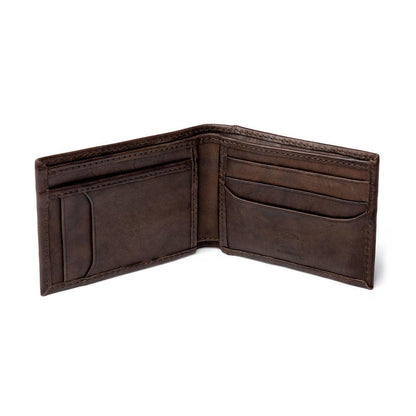 Benjamin Leather Bifold Wallet Accessories > Wallet > Leather Walnut Mission Mercantile Leather Goods