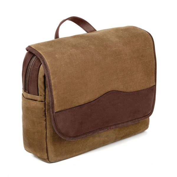 Campaign Waxed Canvas Messenger Bag | Mission Mercantile Leather Goods